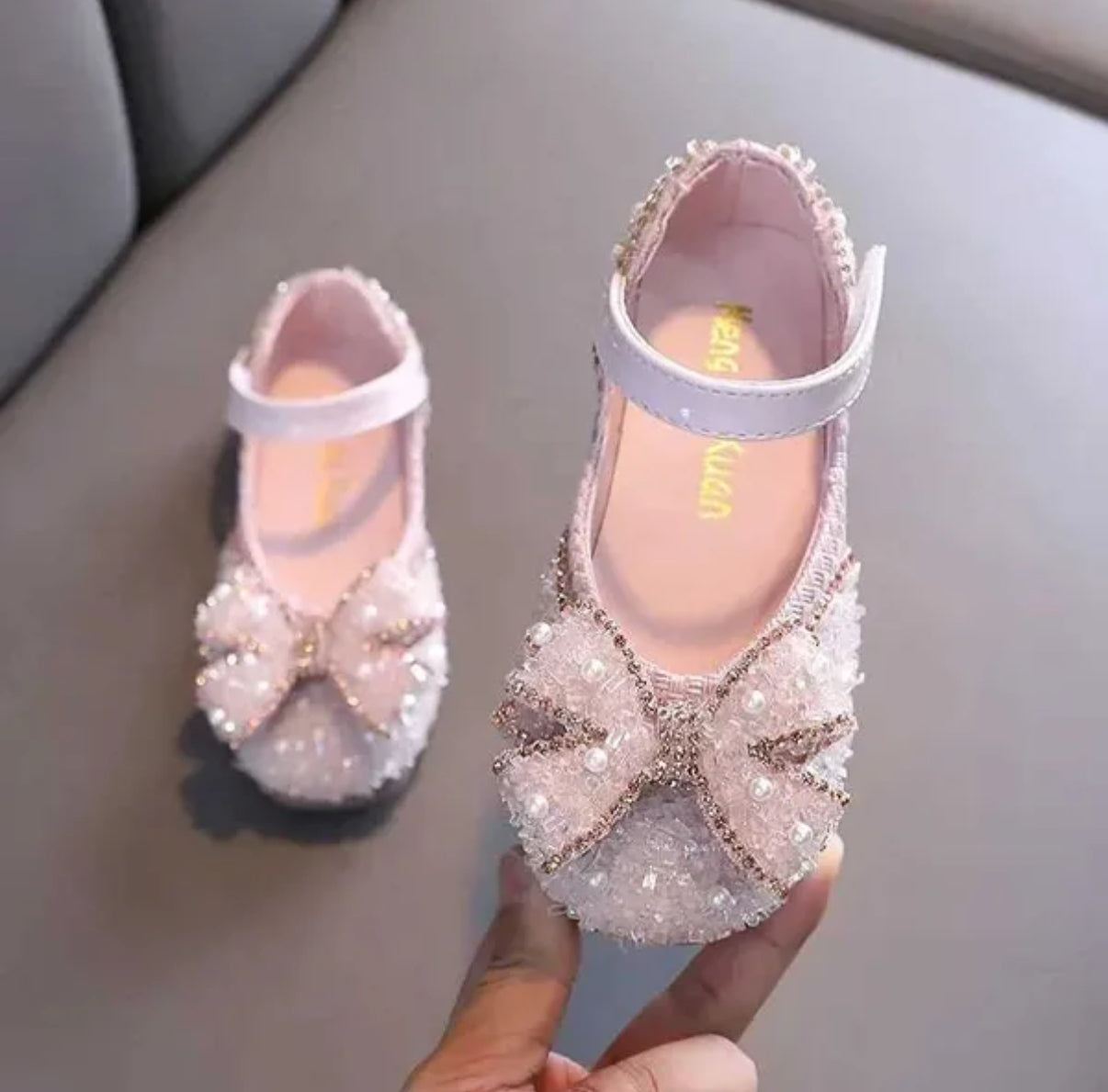 Chaussures plates Mary Jane pour fille perles mode élégantes