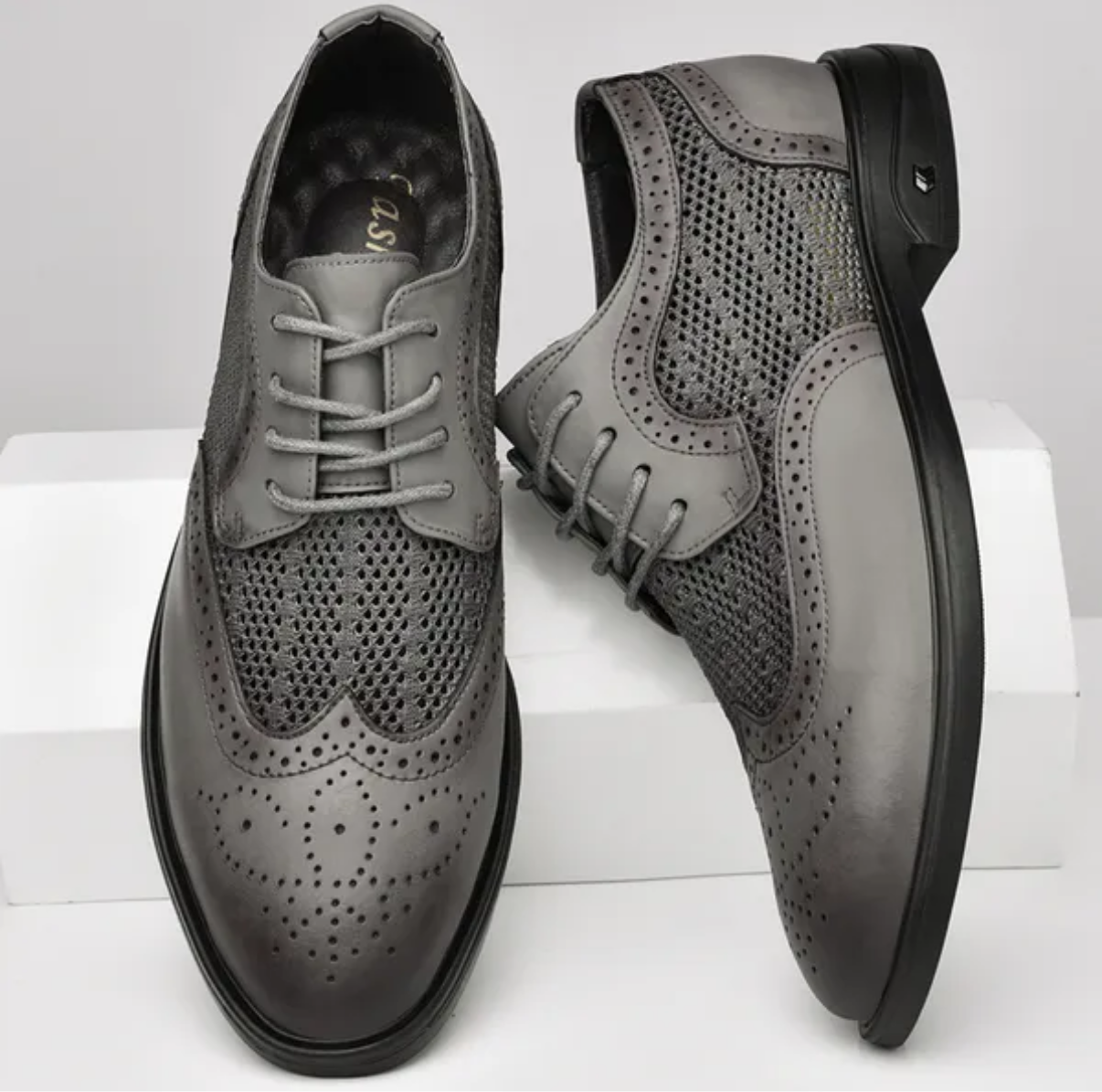 Nouveaux hommes de mode oxfords chaussures de cuir authentique homme