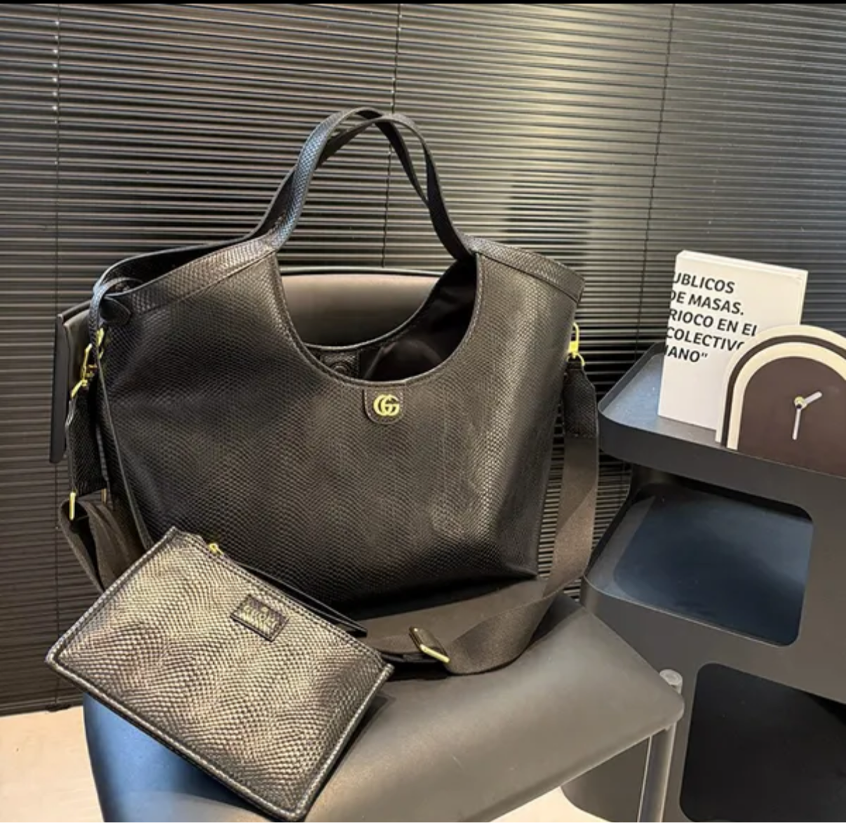 sac cabas Gucci Giglio en toile GG avec pochette amovible