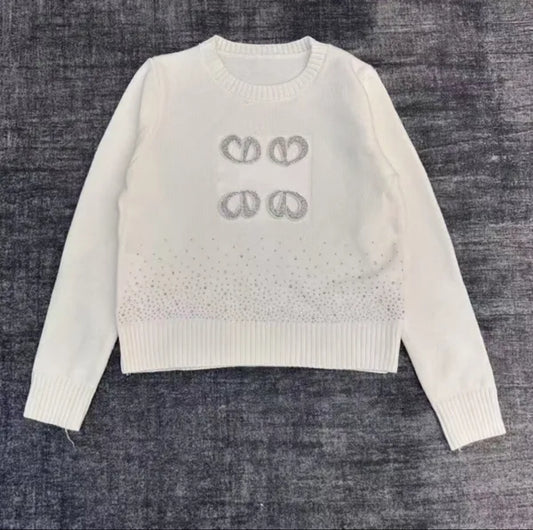 automne/hiver haut de gamme tricoté, lettre embossée,
