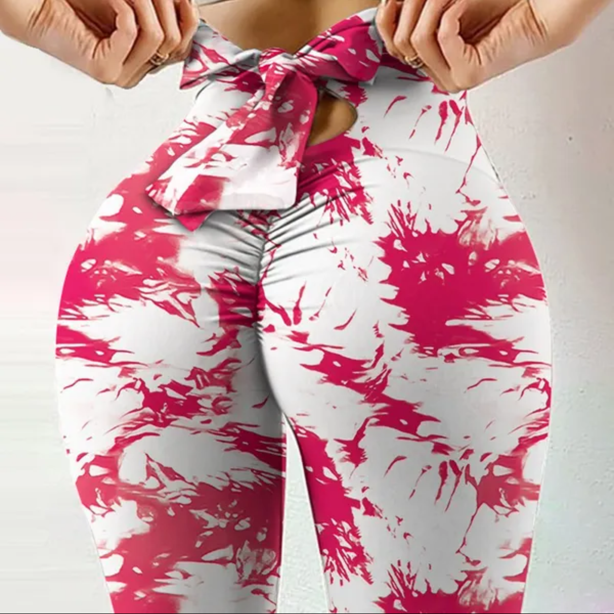Lega de yoga à imprimé papillon pour femmes de taille plus avec support de hanche imprimé léopard