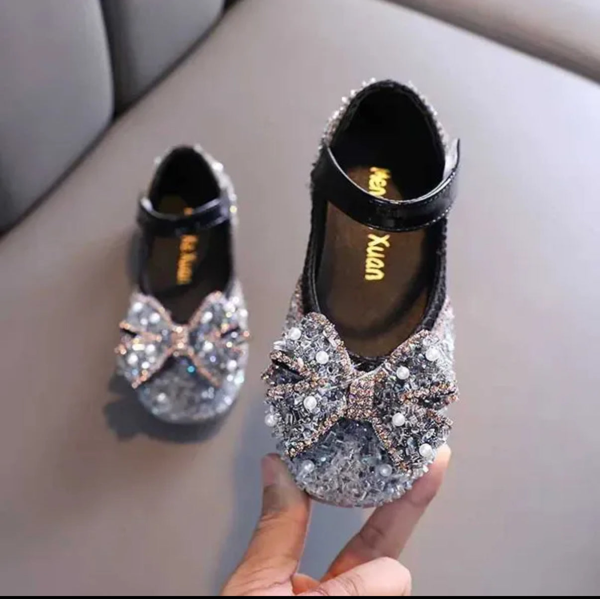 Chaussures plates Mary Jane pour fille perles mode élégantes
