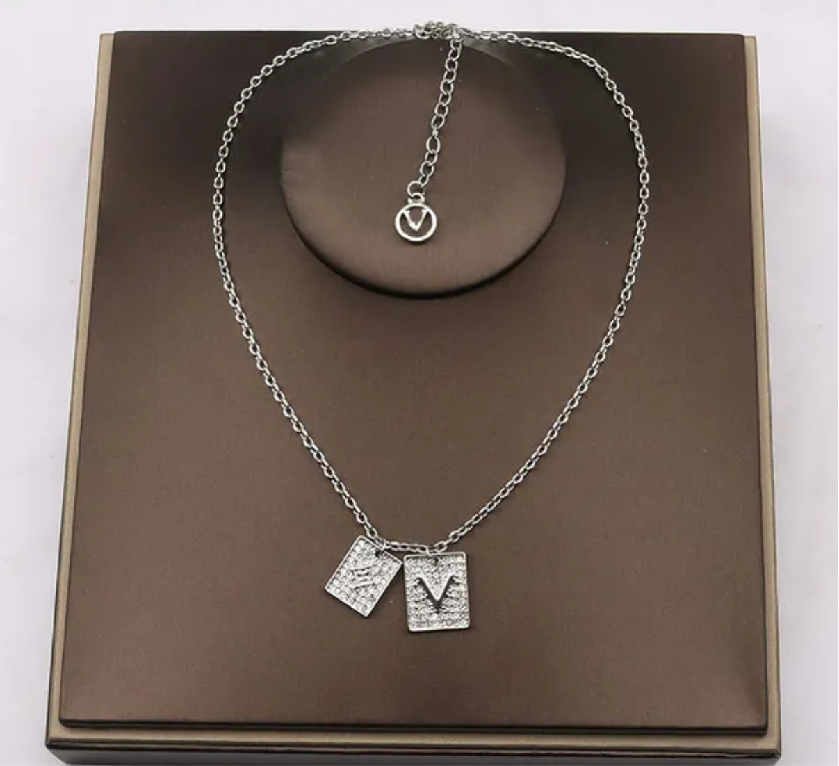 Designer Marque Double Letter Colliers Ball Pendant Chain