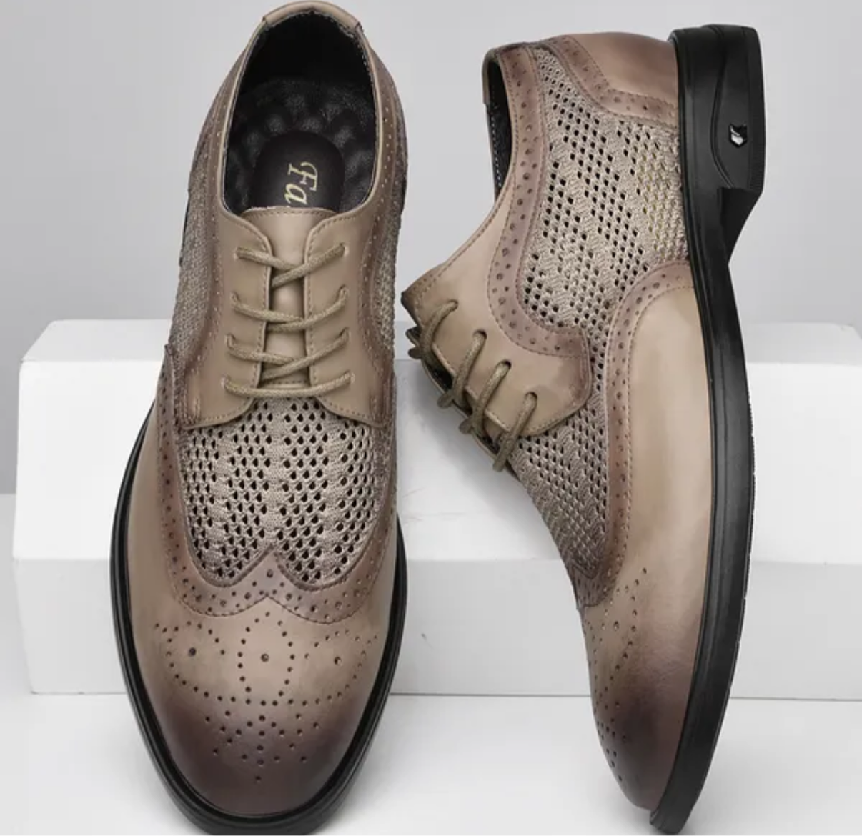 Nouveaux hommes de mode oxfords chaussures de cuir authentique homme
