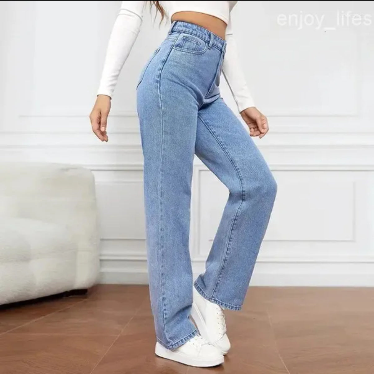 Jeans pour femmes en denim pantalon droit