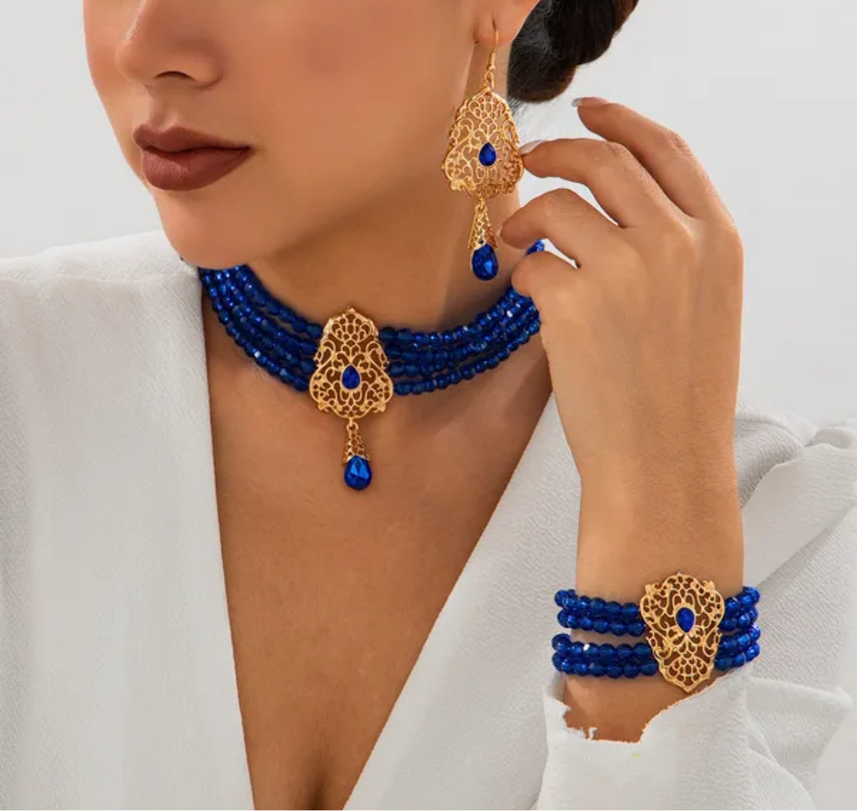 Élégant ensemble de bijoux de style européen et américain