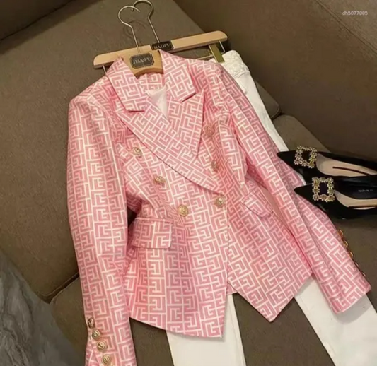 Blouses de femme France jacquard mince veste esthétique