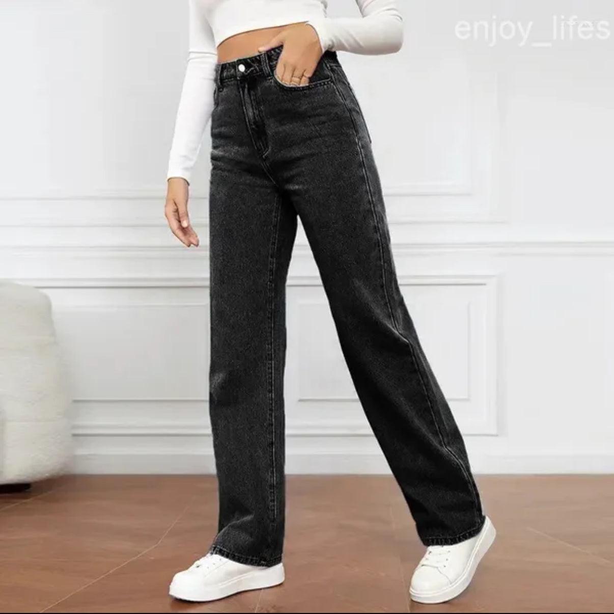 Jeans pour femmes en denim pantalon droit