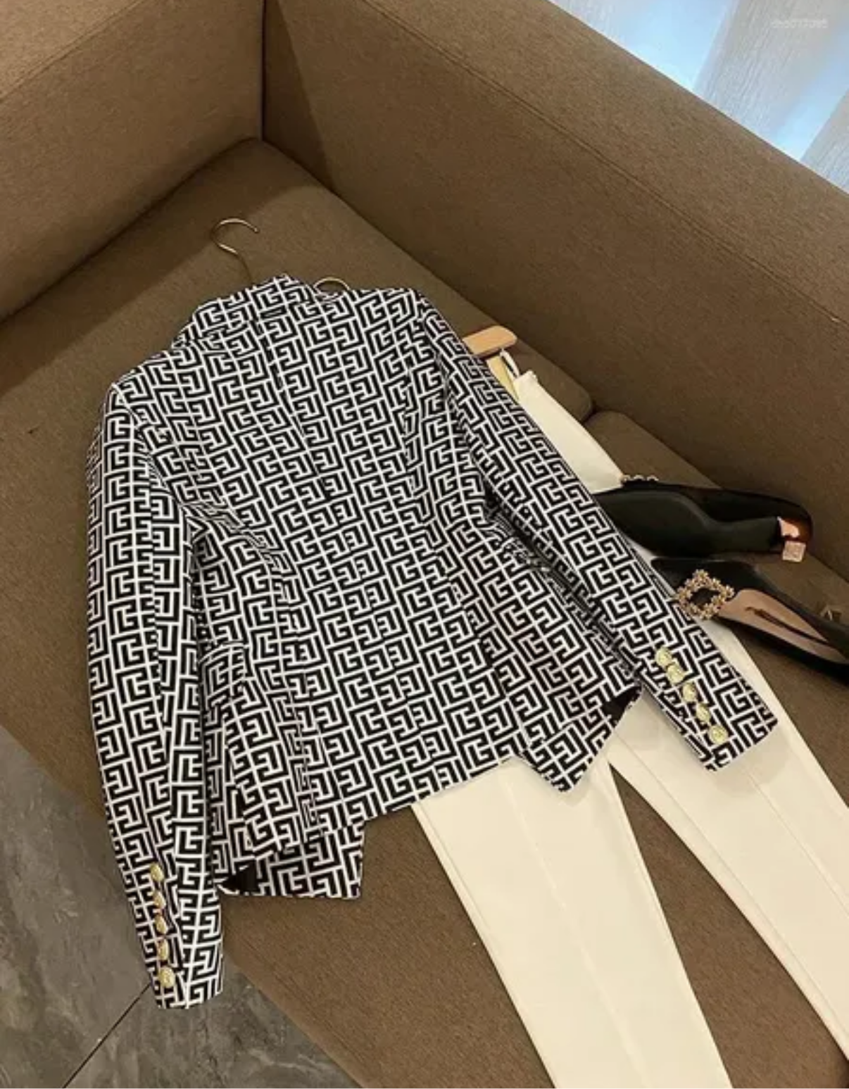 Blouses de femme France jacquard mince veste esthétique