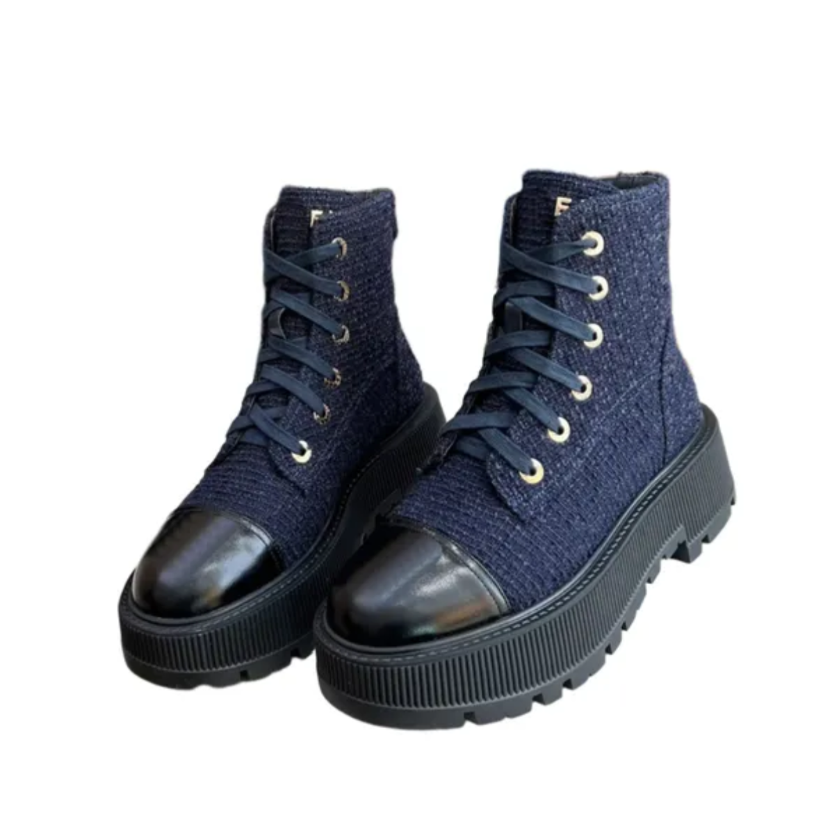 Luxury bottines Chanel en tweed