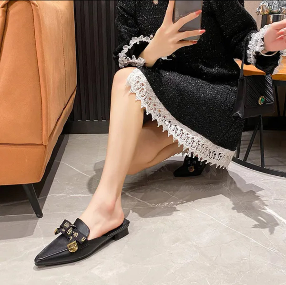 Sandals Designer Chaussures Marque Baotou Half Slippers