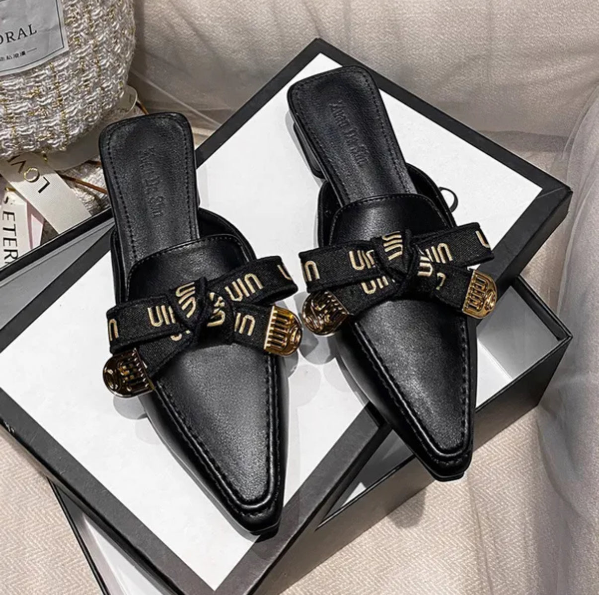 Sandals Designer Chaussures Marque Baotou Half Slippers