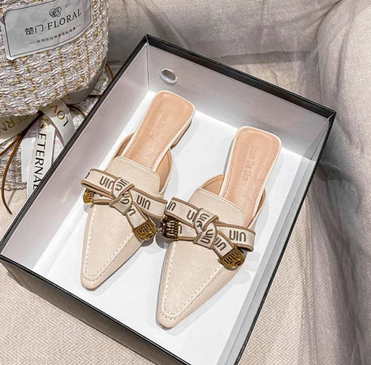 Sandals Designer Chaussures Marque Baotou Half Slippers