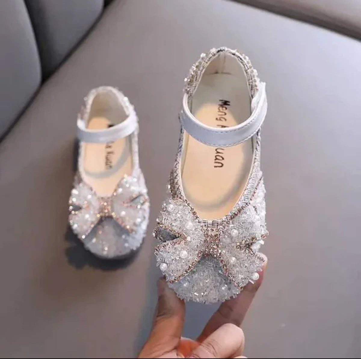 Chaussures plates Mary Jane pour fille perles mode élégantes