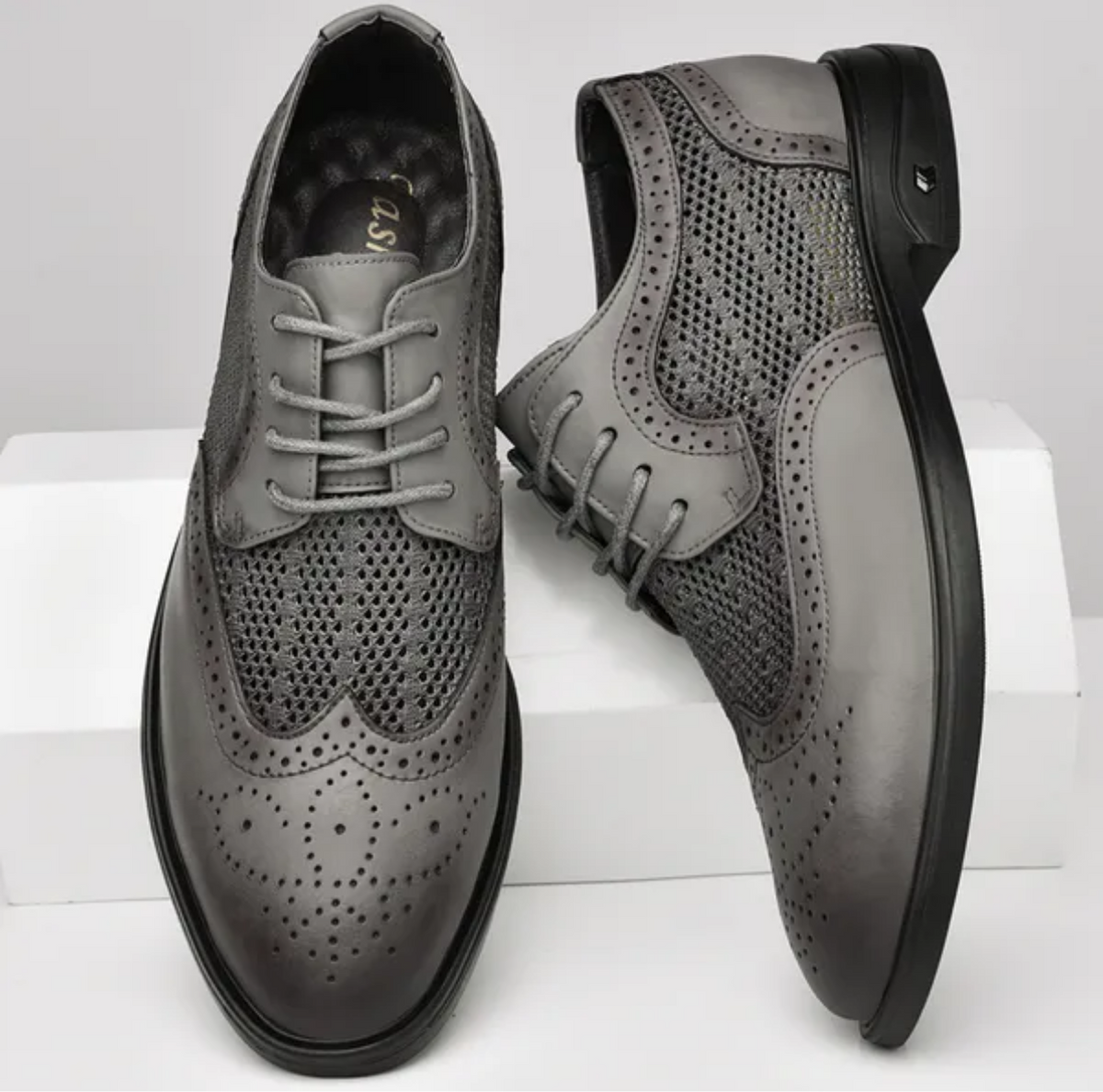 Nouveaux hommes de mode oxfords chaussures de cuir authentique homme