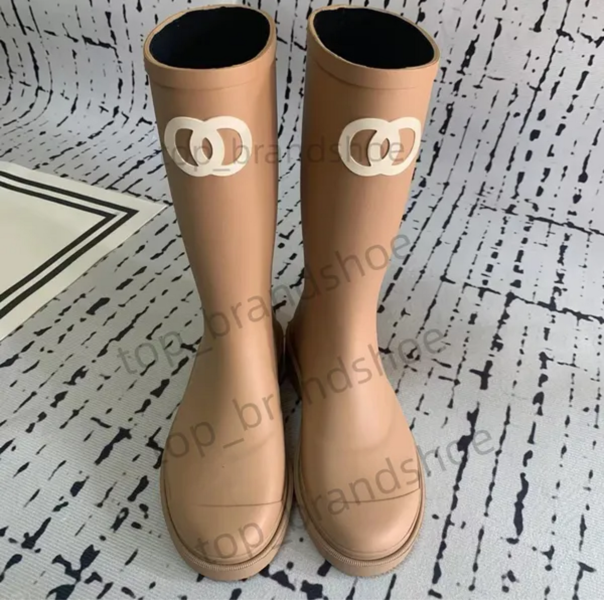 des bottes de pluie féminine talon épais semelle épaisse