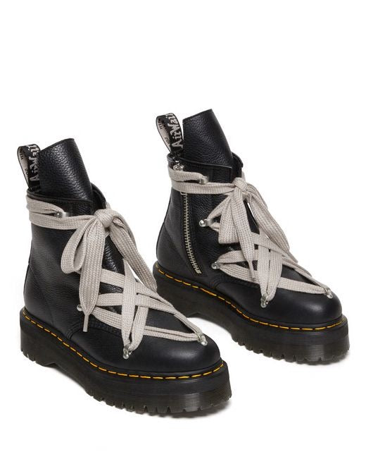 Bottines Plateforme Urban Rebel Noir & Lacets Oversize