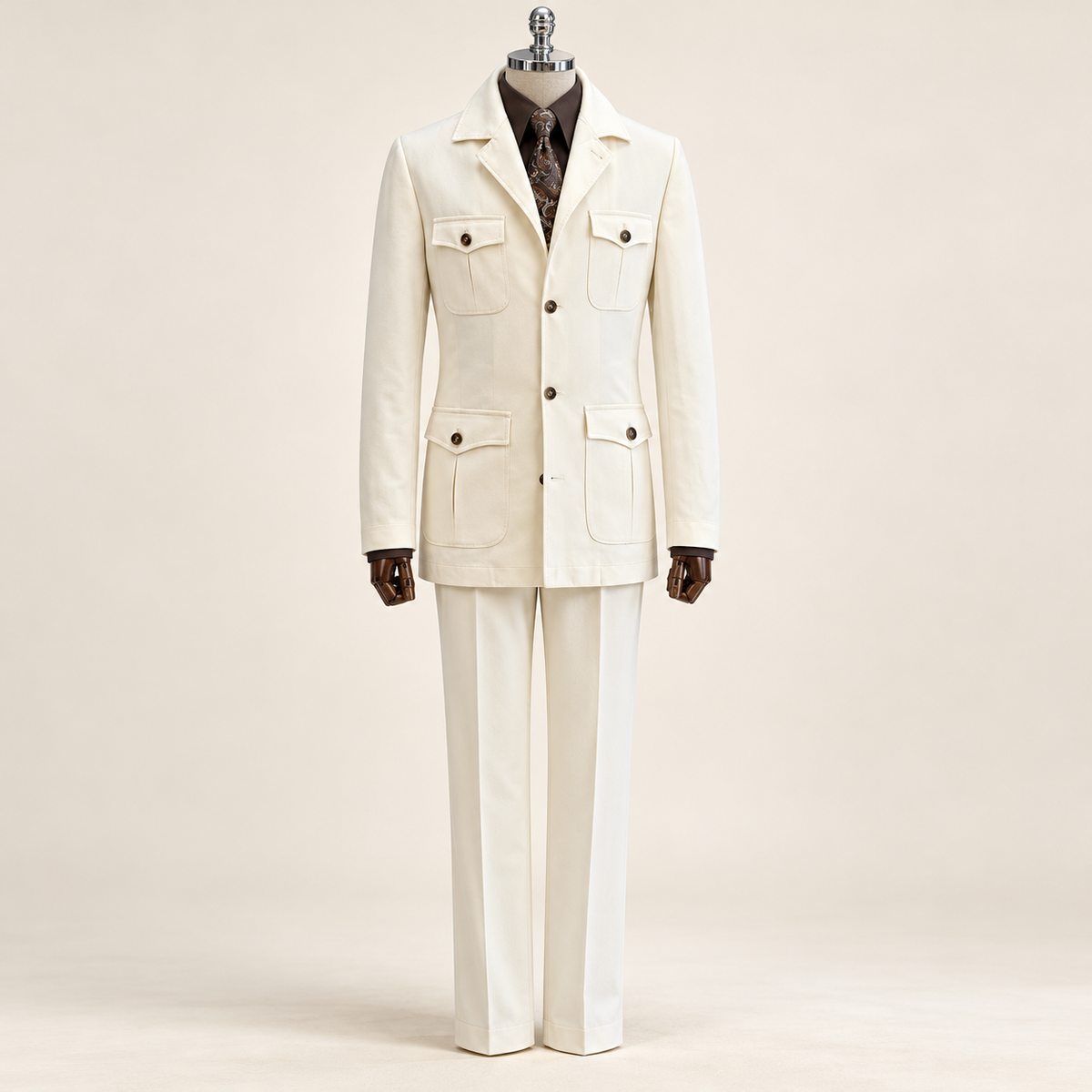 Ensemble safari chic pour homme – Veste et pantalon assortis
