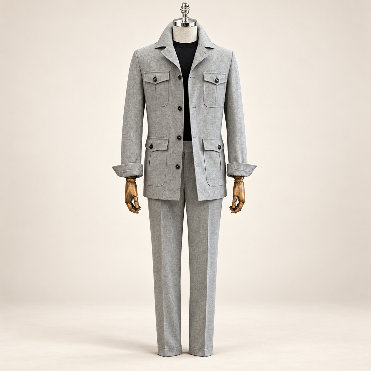 Ensemble safari chic pour homme – Veste et pantalon assortis