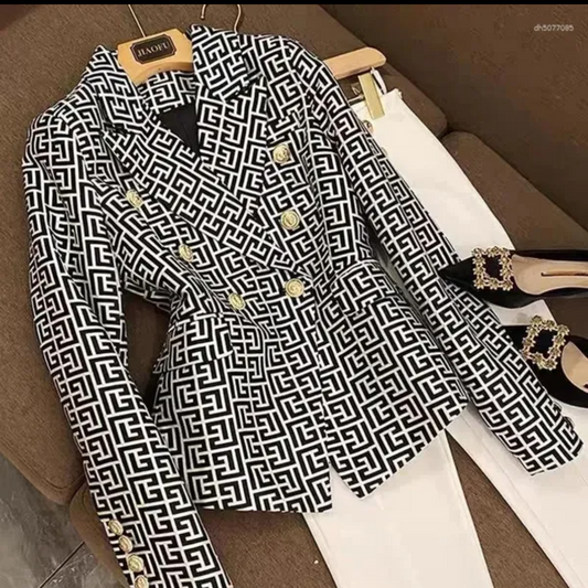 Blouses de femme France  jacquard mince veste esthétique