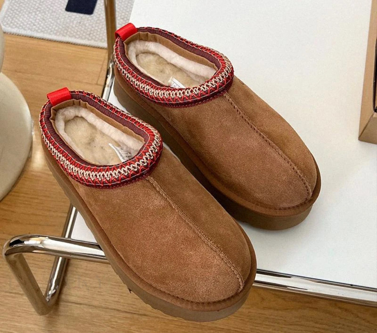 with Thick Soles and Integrated Leather/Fur for Gentlewomen/Men