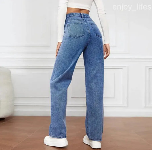 Jeans pour femmes en denim pantalon droit