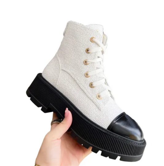 Luxury bottines Chanel en tweed