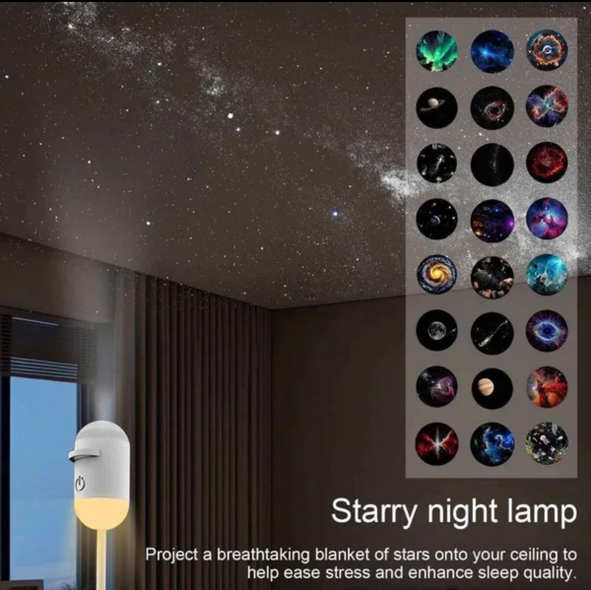 Mini projecteur LED d'étoiles et de galaxie, nébuleuse, plafond, ciel étoilé, lampe d'ambiance, chambre à coucher