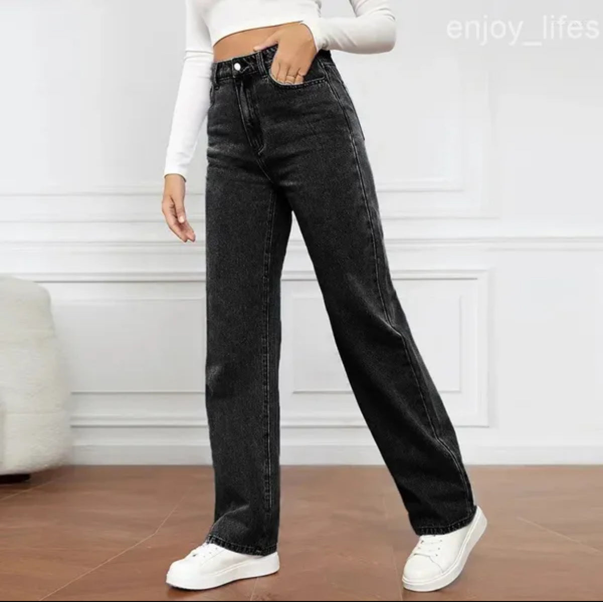 Jeans pour femmes en denim pantalon droit