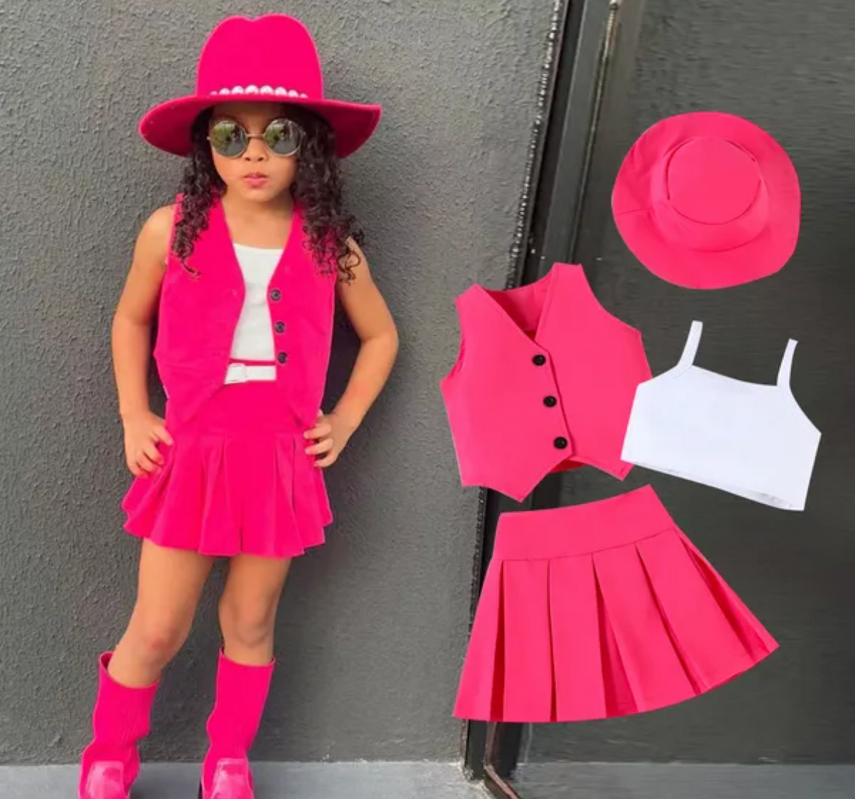 Kids Cothes Baby Girls Jupe Ensemble de mode Fashion