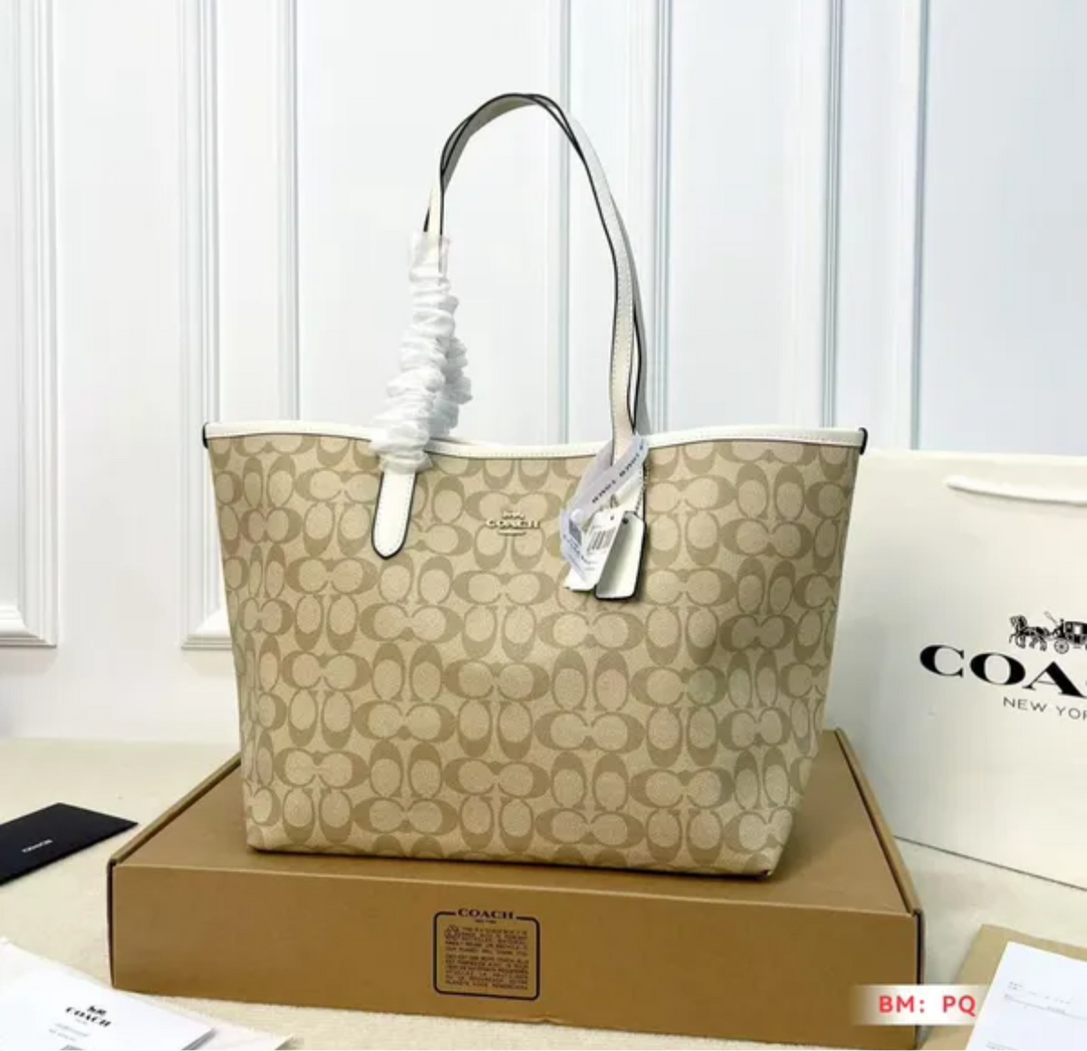 sac cabas Coach City en toile