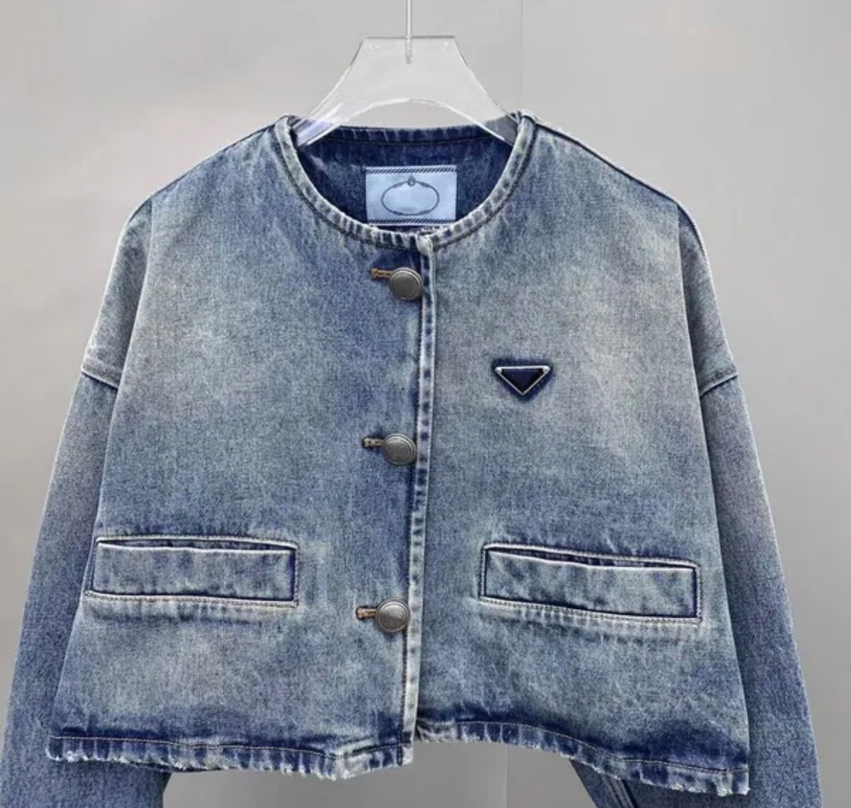 Veste courte en jean Coupe ample