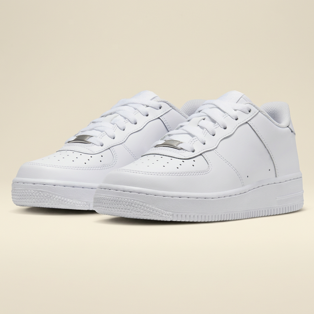 Photo studio des baskets blanches